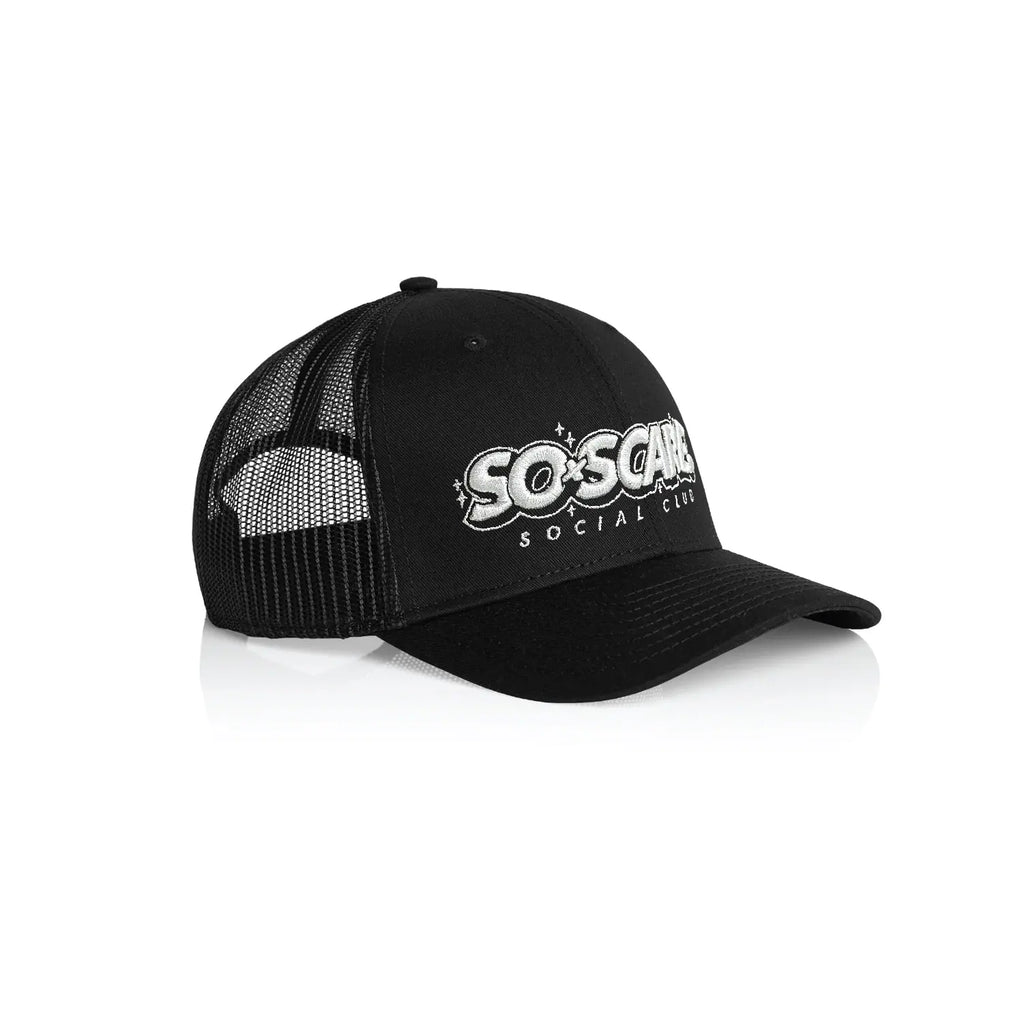 CARTOON TRUCKER HAT SO SCARE SOCIAL CLUB